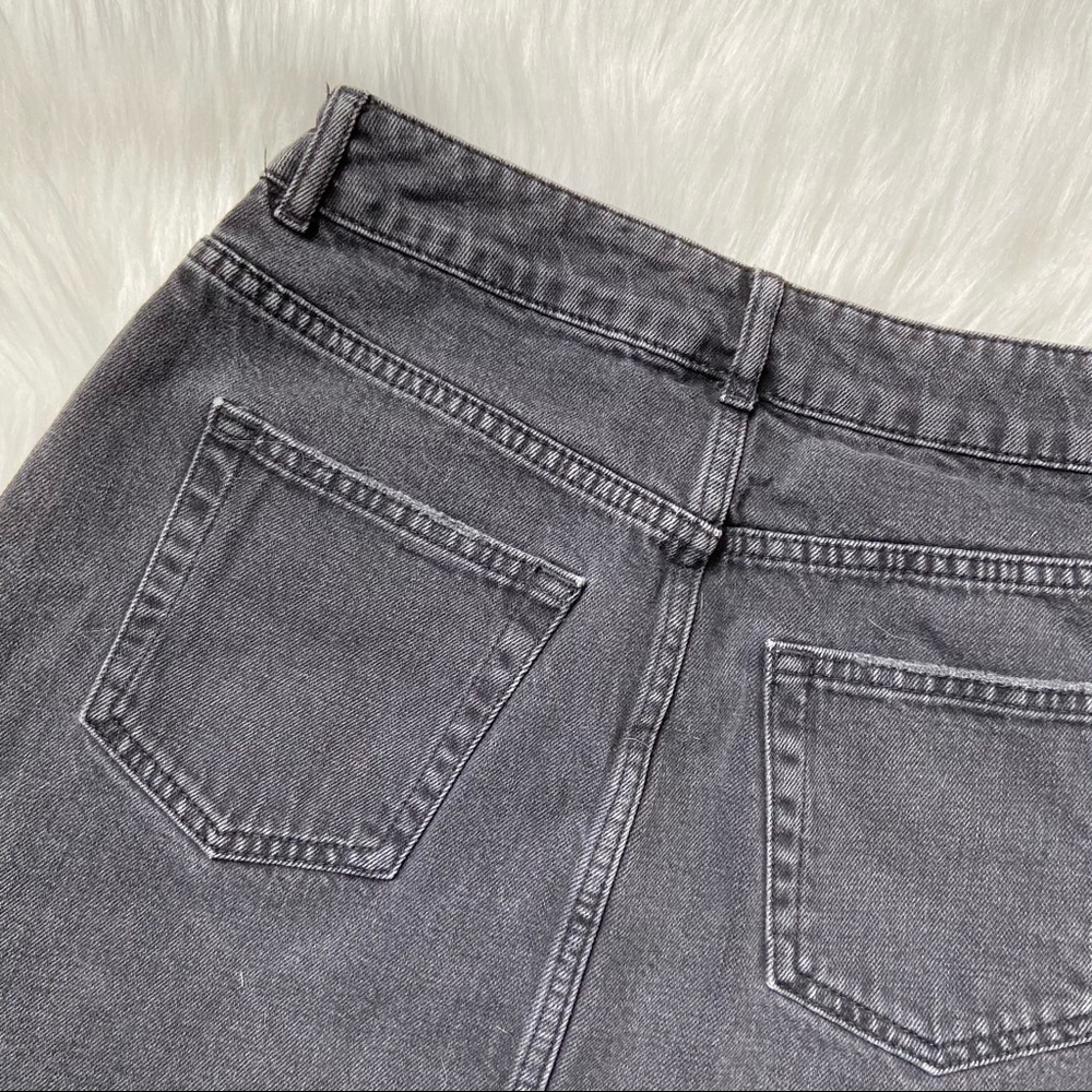 Topshop Moto Black Denim Cutoff Mini Skirt - Picture 10 of 10